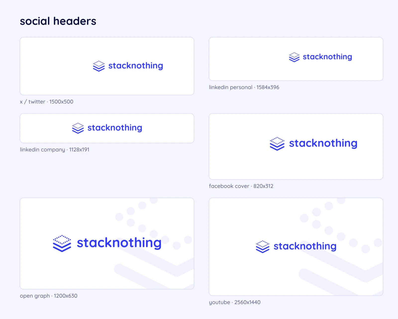 Social headers shown on a light background